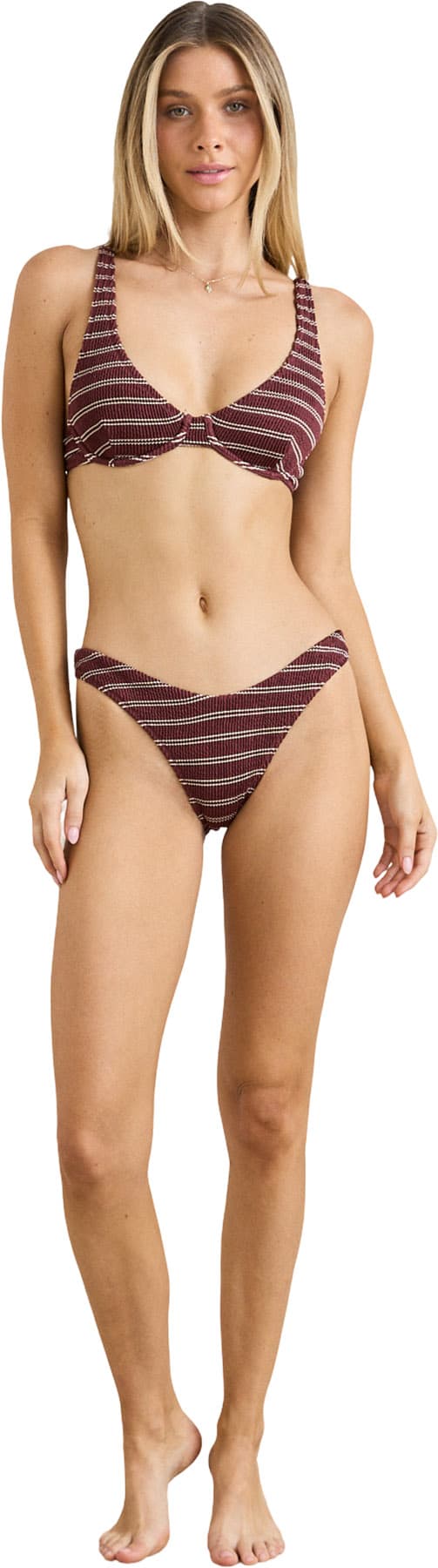 Product gallery image number 4 for product Sol Stripe Hi Cut Bikini Bottom - Women's