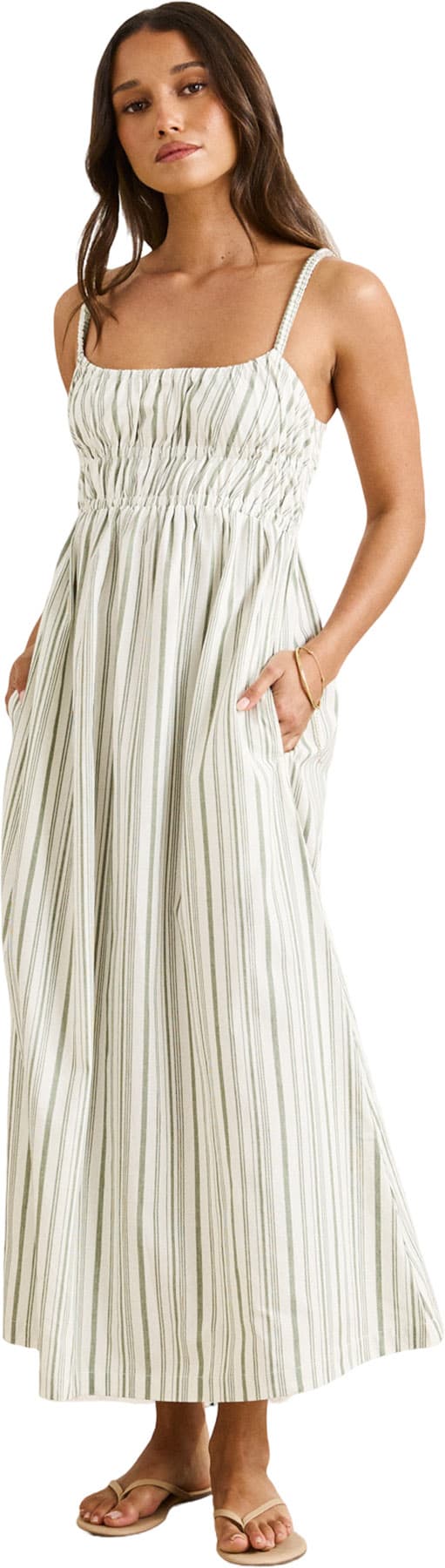 Numéro de l'image de la galerie de produits 5 pour le produit Robe mi-longue à rayures Mallorca - Femme