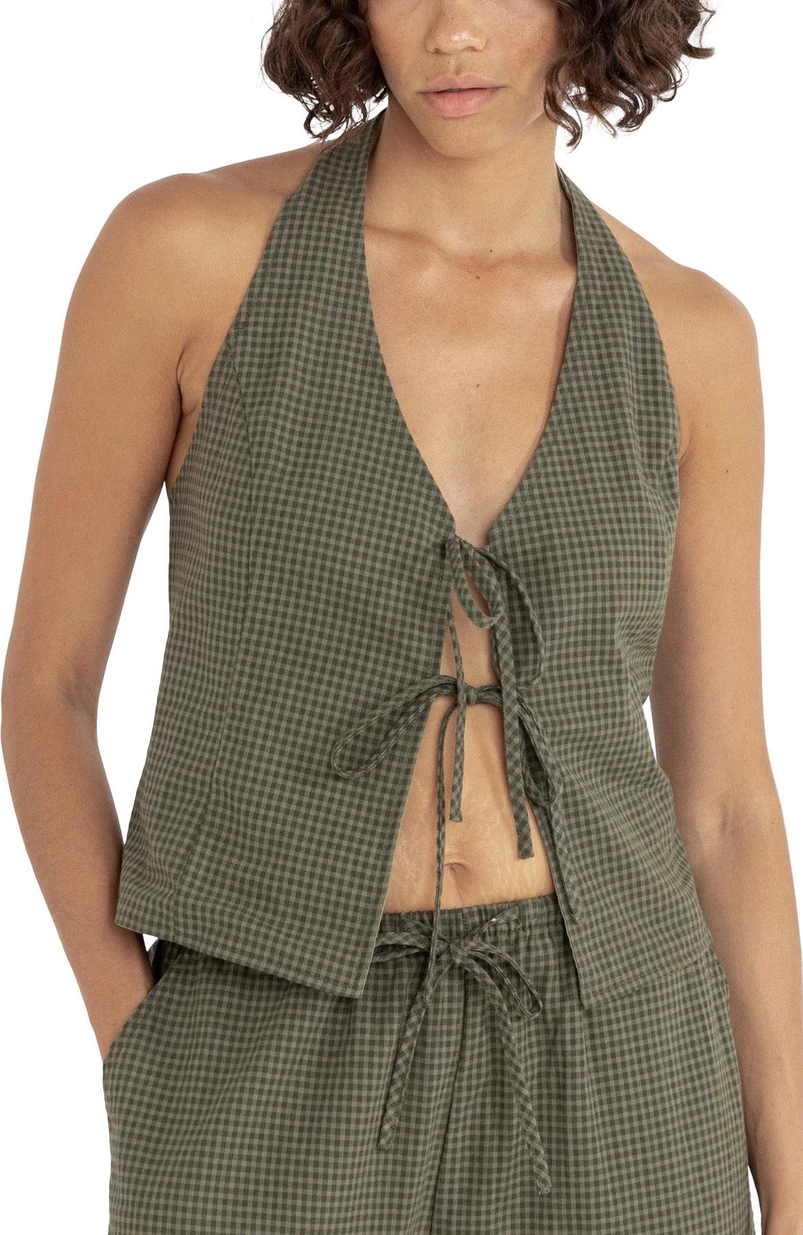 Product gallery image number 2 for product Louise Check Halter Top - Women's