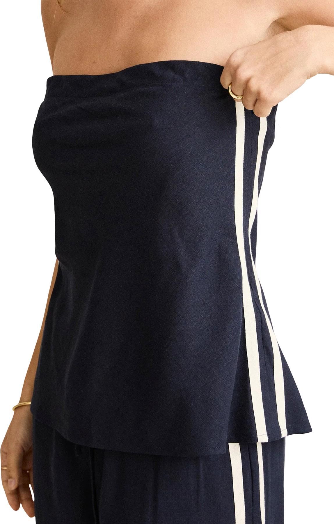 Product gallery image number 5 for product Contrast Linen Strapless Top - Women's