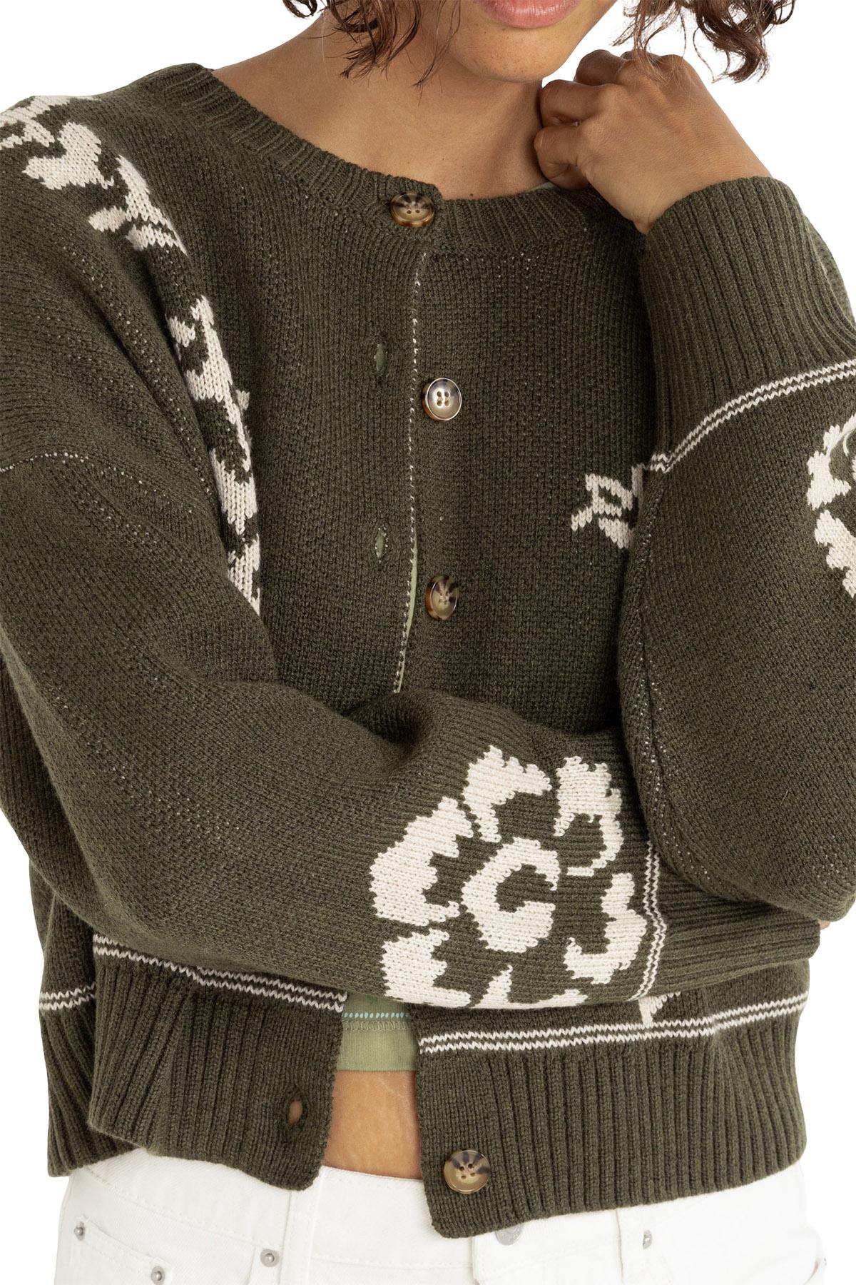 Product gallery image number 2 for product Antique Floral Crop Cardigan - Women's