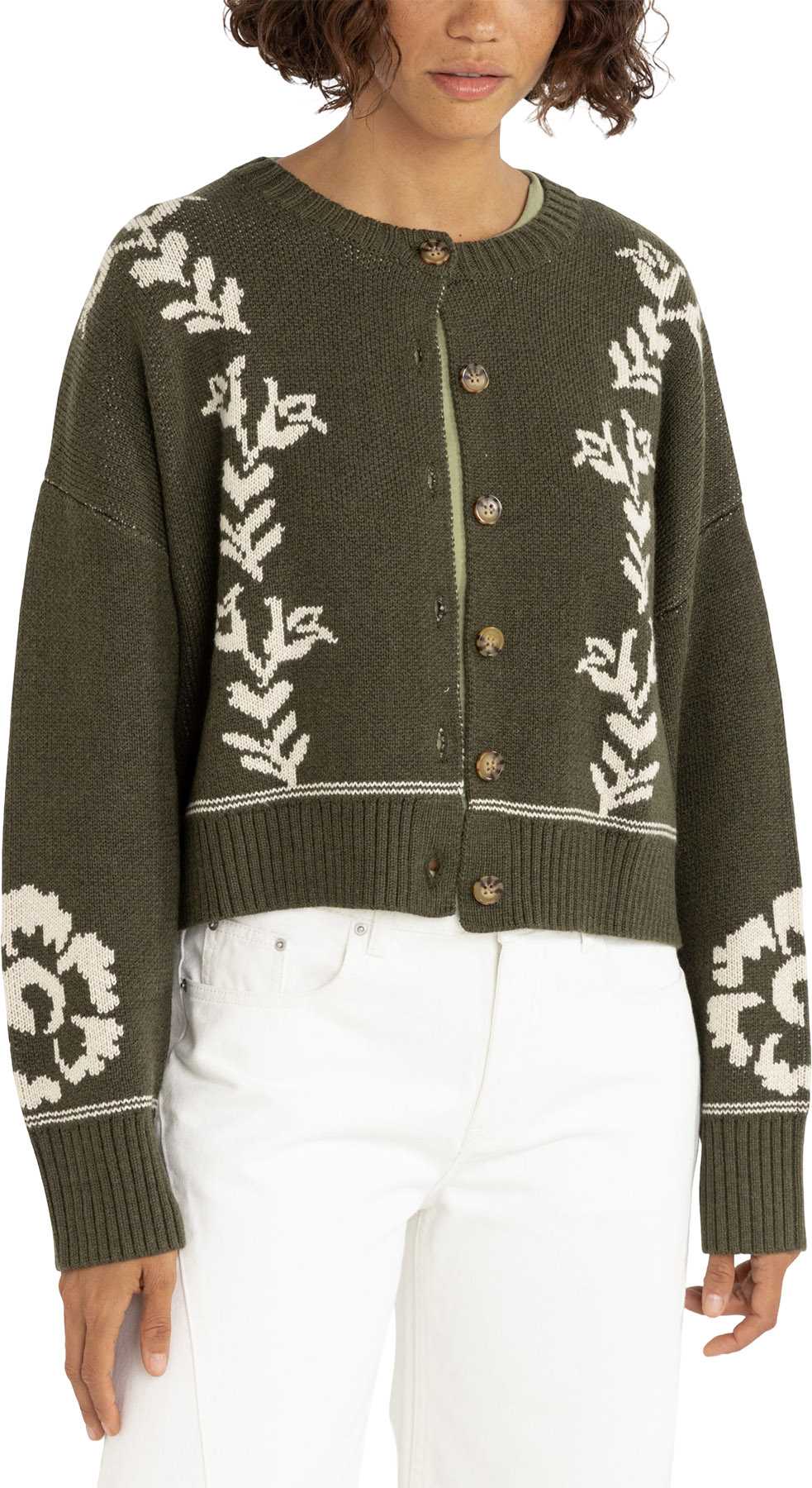 Product image for Antique Floral Crop Cardigan - Women's