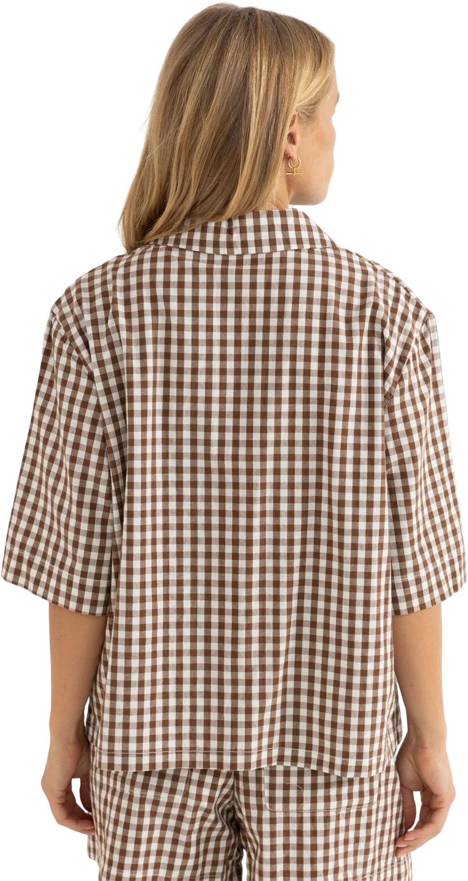 Product gallery image number 2 for product Birdie Gingham Tie Front Top - Women's