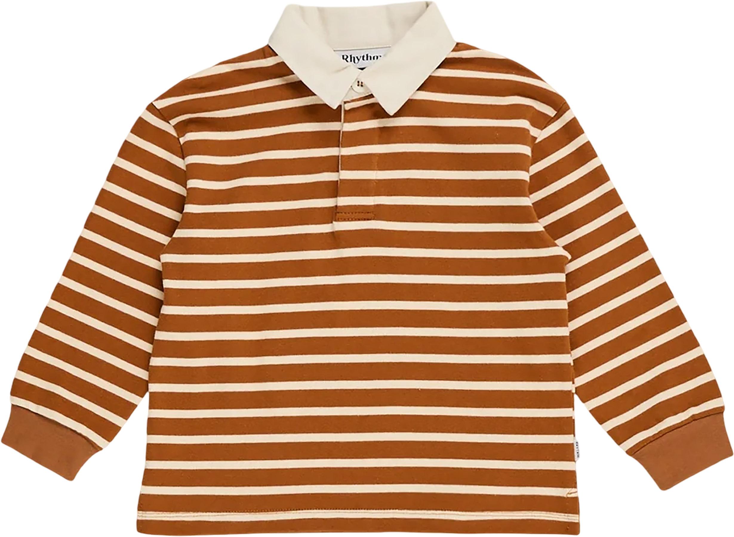 Product image for Stripe Long Sleeve Rugby Polo - Kids