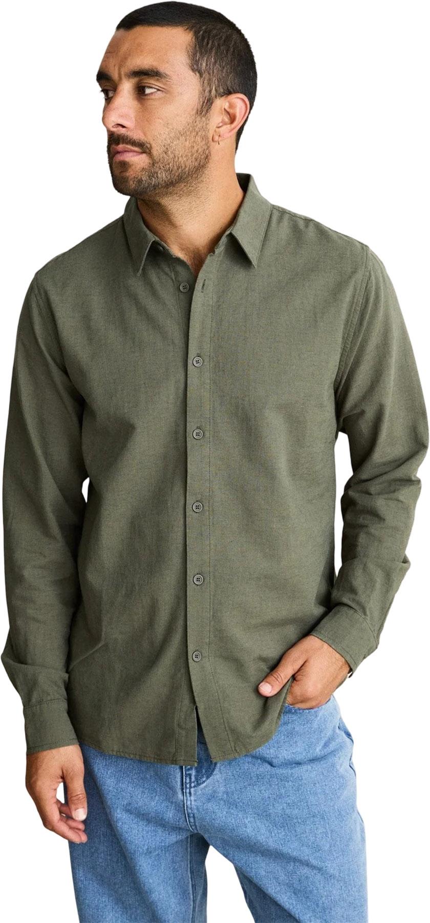 Product gallery image number 4 for product Classic Linen Long Sleeve Shirt - Men's