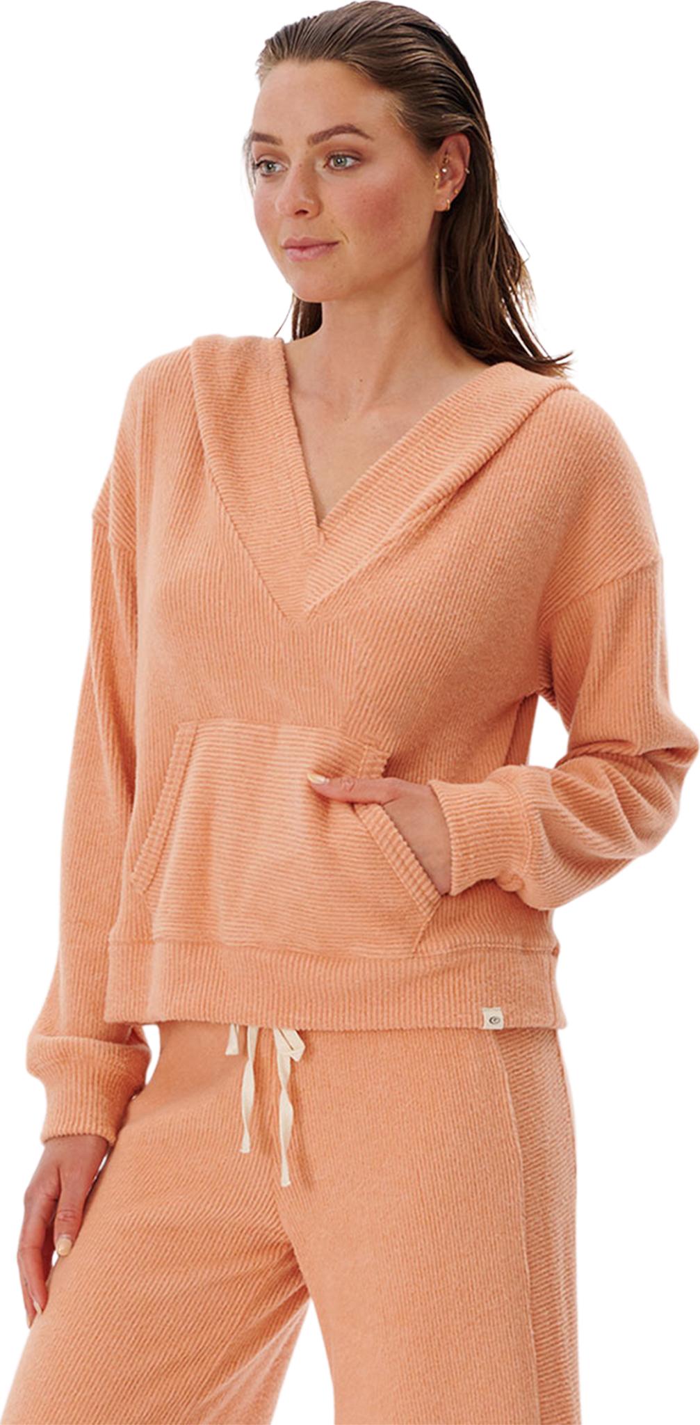 Product gallery image number 3 for product Chandail à capuchon en molleton à col en V Cosy - Femme