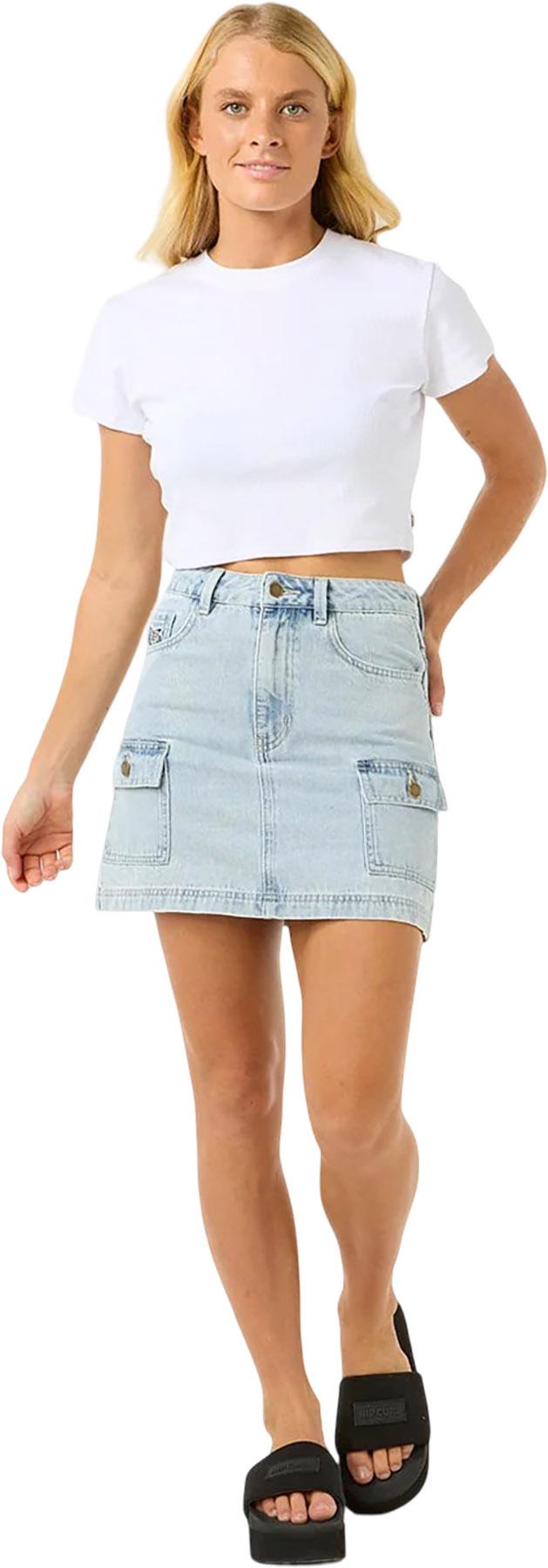 Numéro de l'image de la galerie de produits 3 pour le produit Mini-jupe en denim Las Dalias - Femme