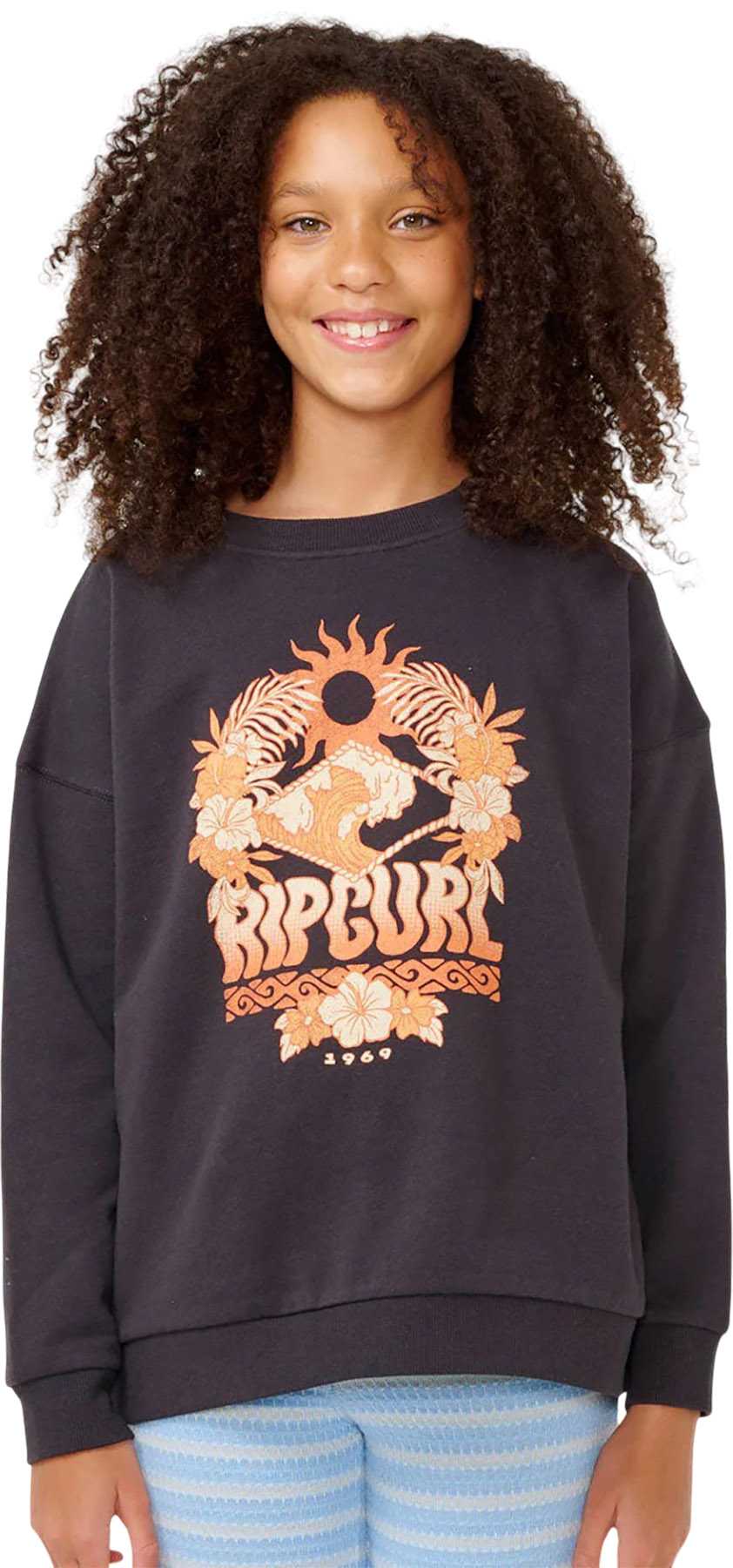 Image de produit pour Chandail en molleton à col rond Sun Sol Art - Fille