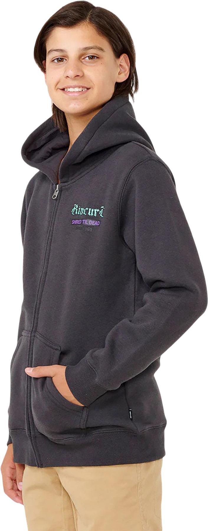 Product gallery image number 4 for product Shred Till Dead Zip Through Fleece Hoodie - Boys