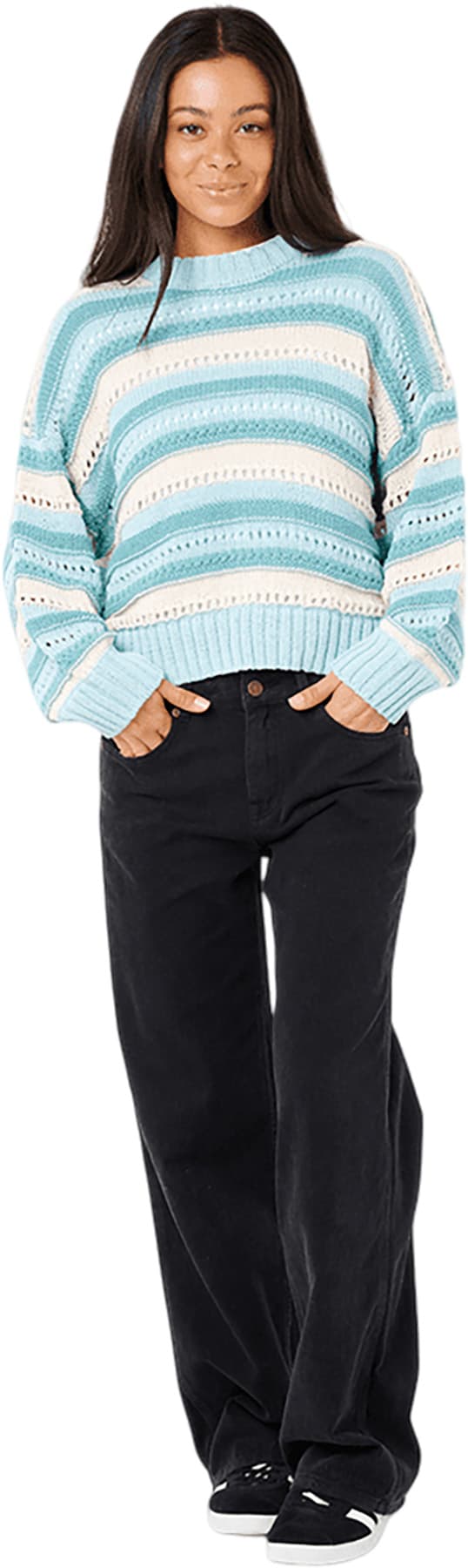 Numéro de l'image de la galerie de produits 4 pour le produit Chandail en tricot rayé en coton Neon Isles - Femme