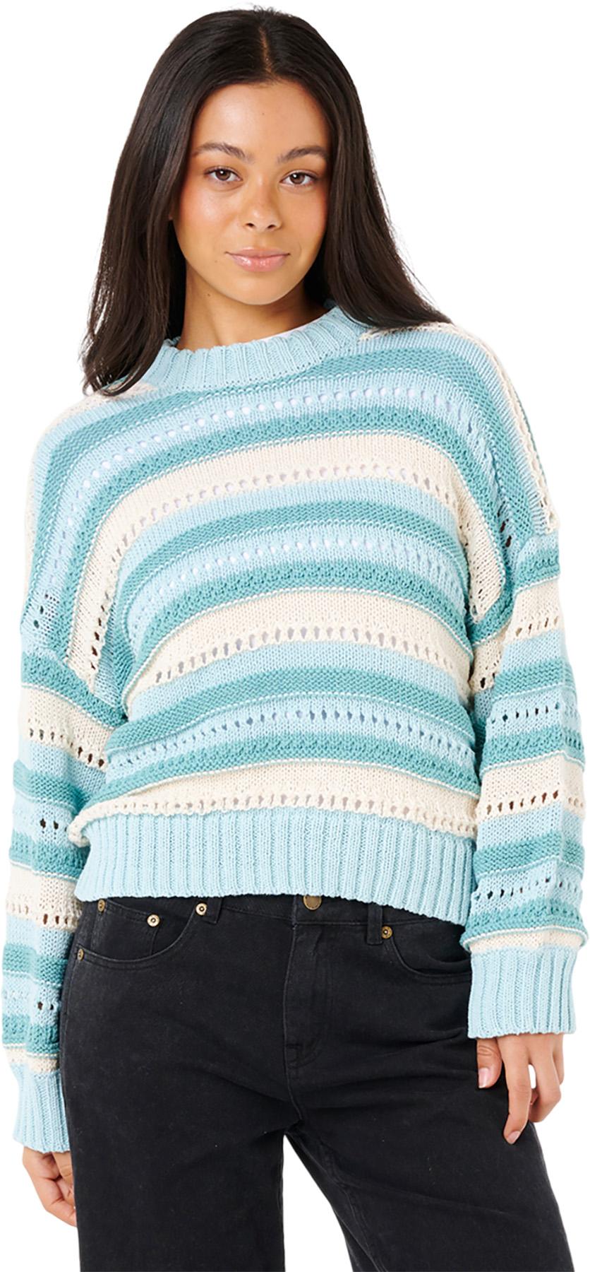 Image de produit pour Chandail en tricot rayé en coton Neon Isles - Femme