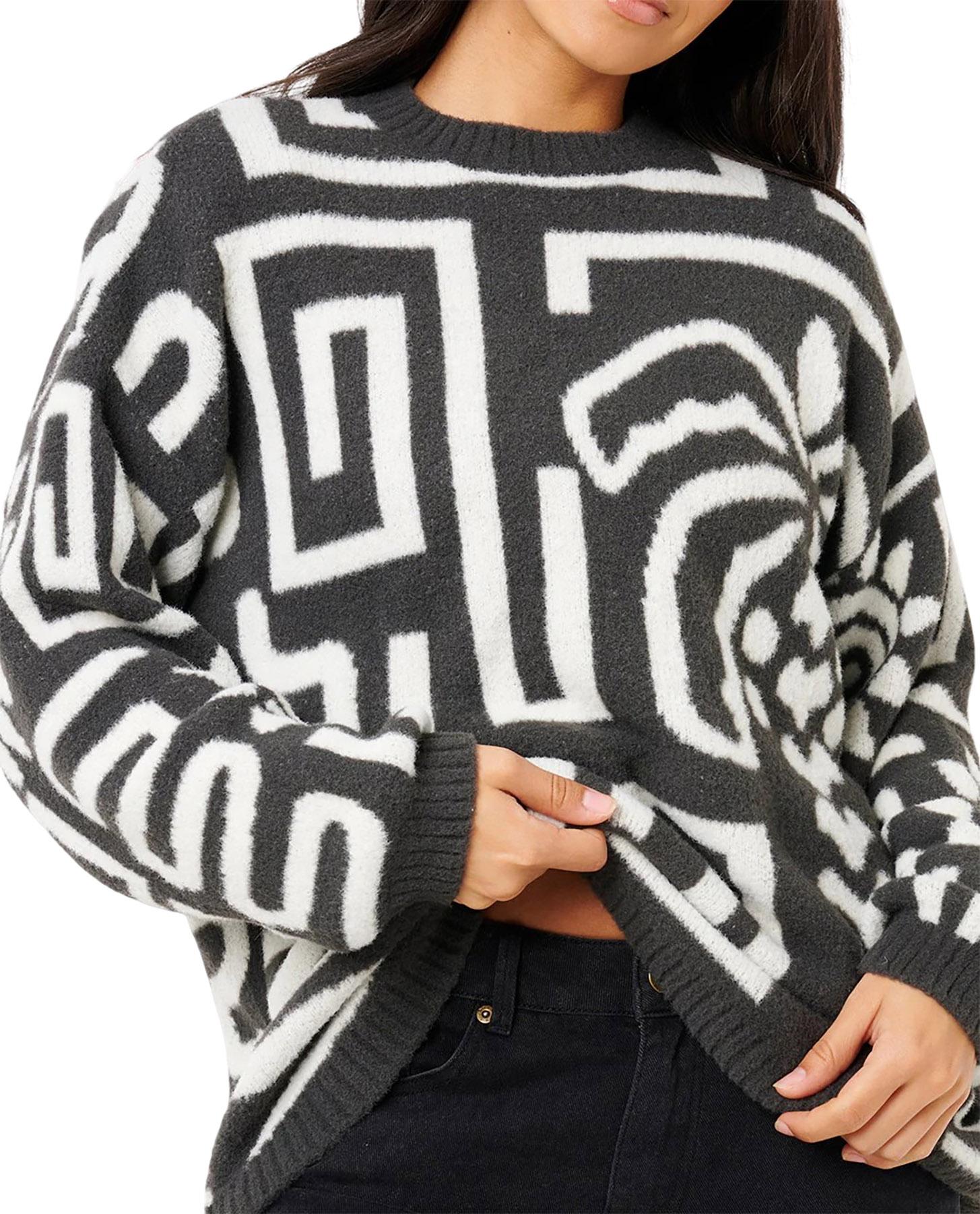 Product gallery image number 2 for product Chandail en molleton à col rond en tricot Sunset Luau - Femme