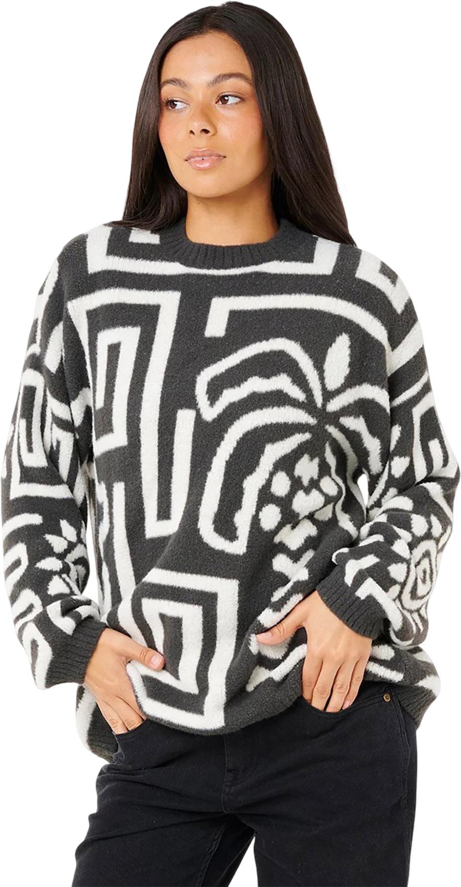 Product gallery image number 4 for product Chandail en molleton à col rond en tricot Sunset Luau - Femme