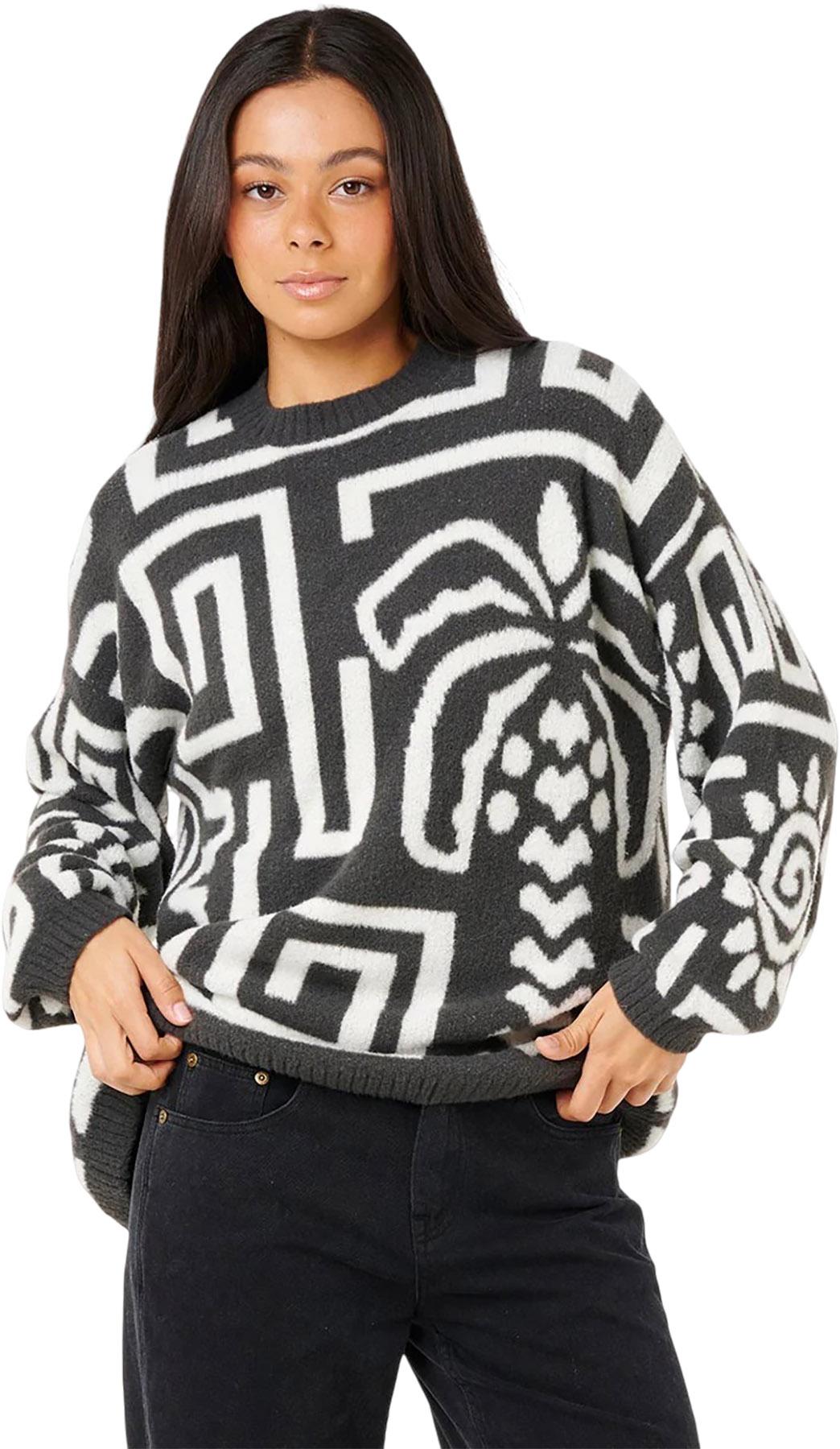 Product image for Chandail en molleton à col rond en tricot Sunset Luau - Femme