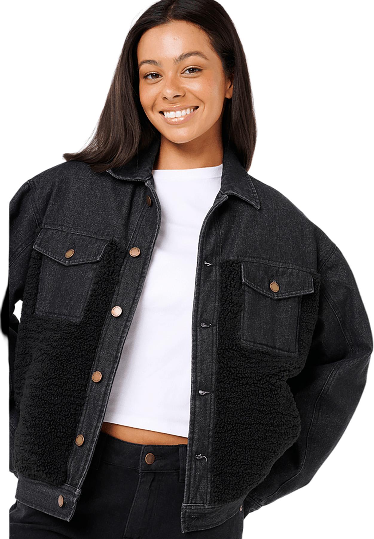 Numéro de l'image de la galerie de produits 4 pour le produit Manteau en jean sherpa Cruisin' - Femme