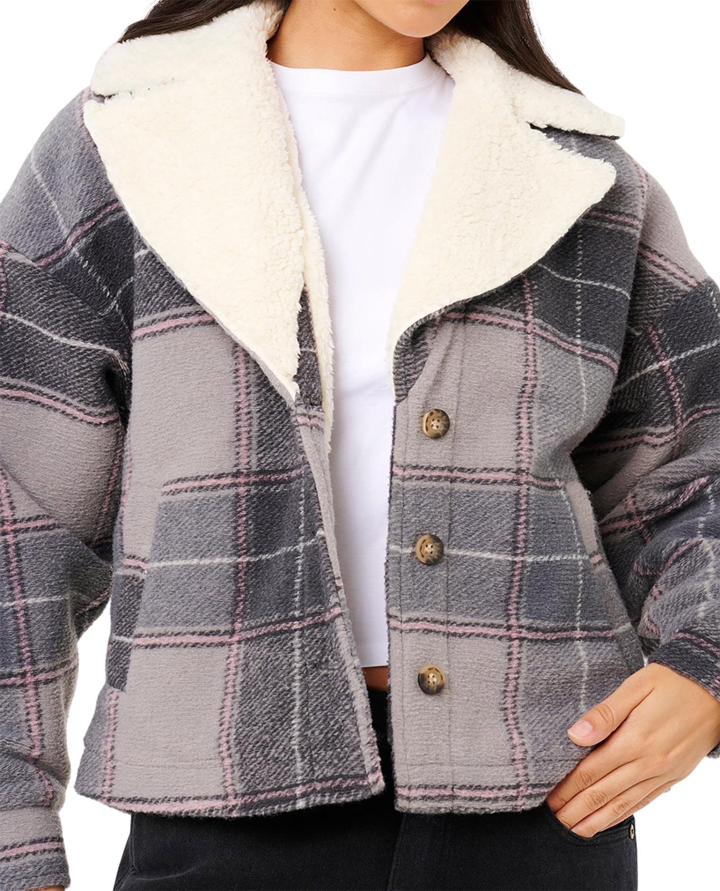 Product gallery image number 2 for product Manteau-chemise à carreaux Sunset Luau - Femme  