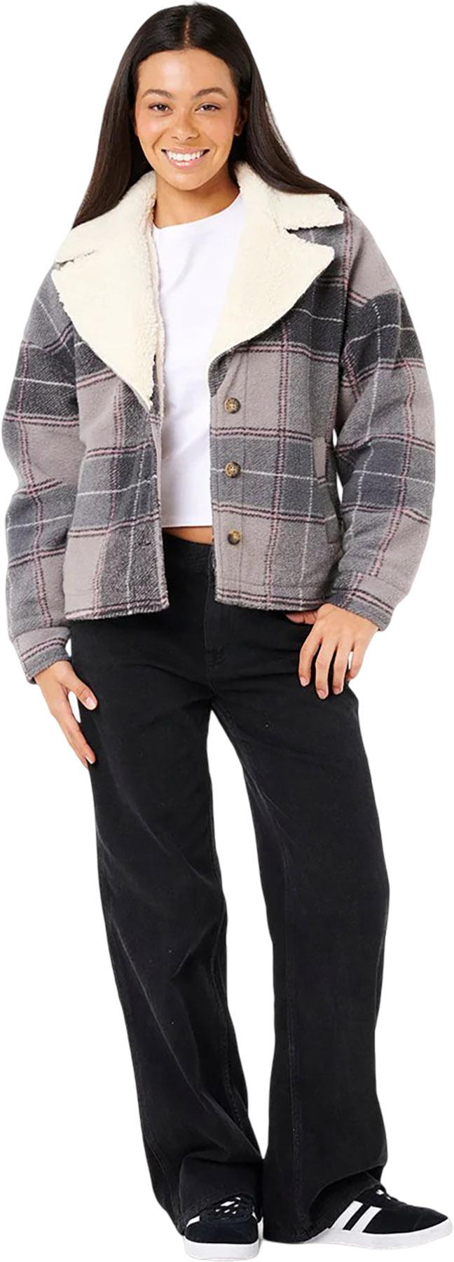 Product gallery image number 4 for product Manteau-chemise à carreaux Sunset Luau - Femme  