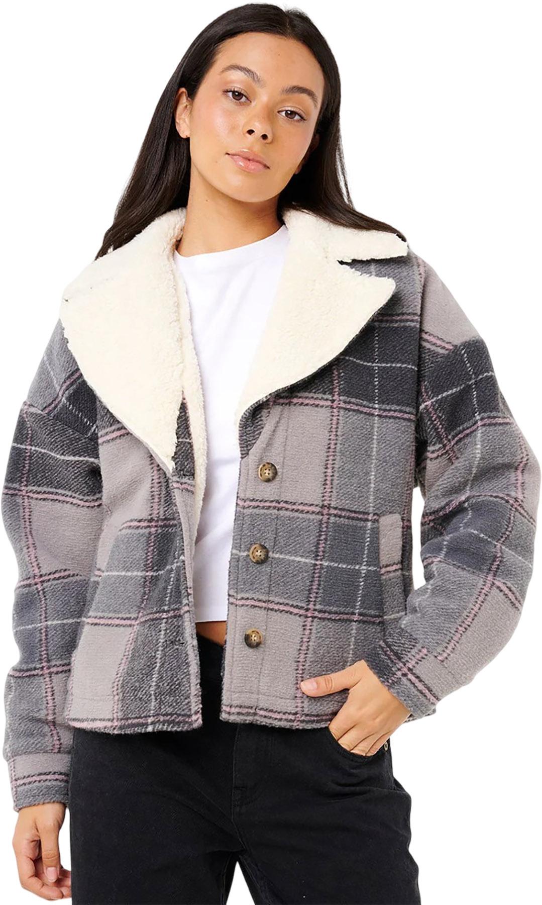 Product gallery image number 3 for product Manteau-chemise à carreaux Sunset Luau - Femme  