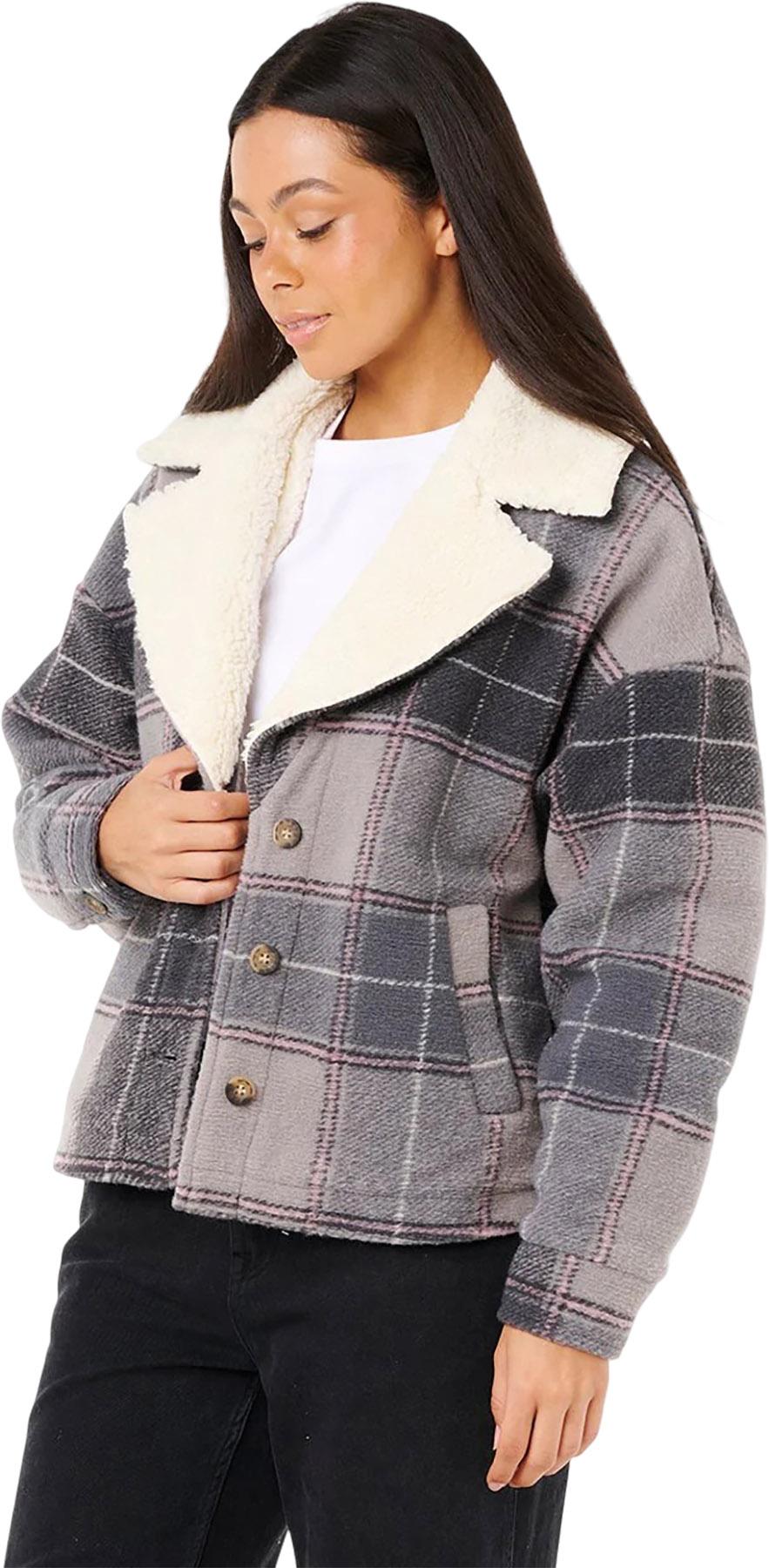 Product gallery image number 5 for product Manteau-chemise à carreaux Sunset Luau - Femme  