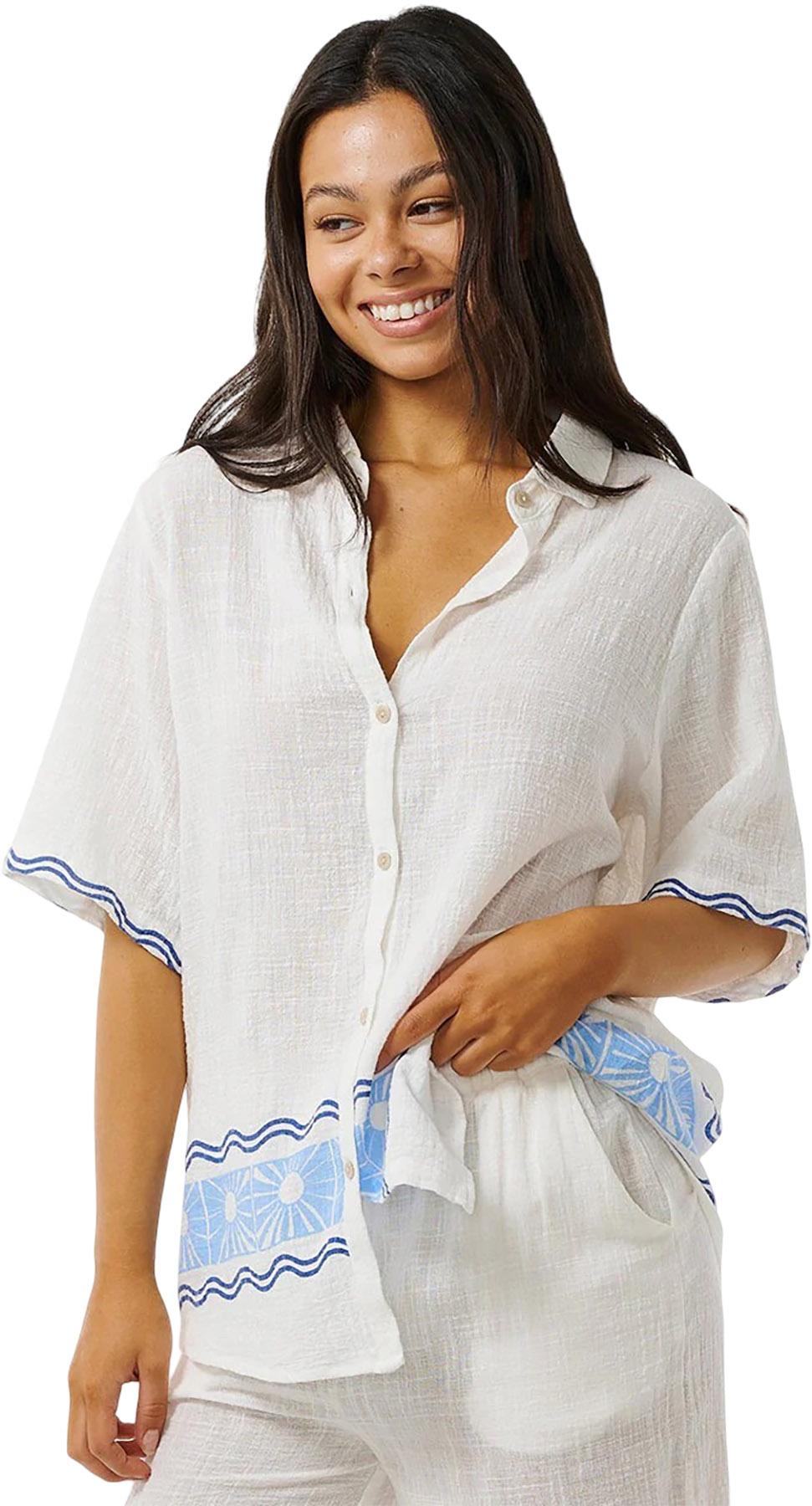 Numéro de l'image de la galerie de produits 3 pour le produit Chemise à imprimé soleil Santorini - Femme