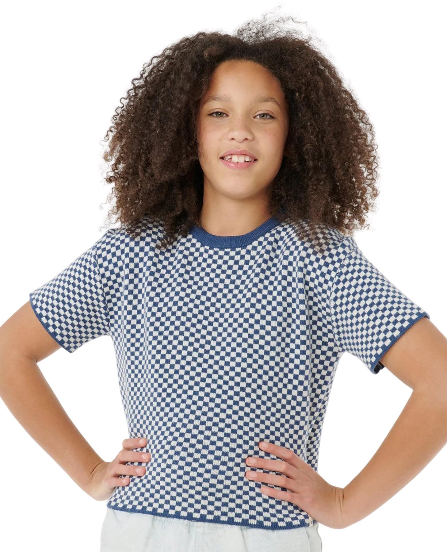 Product gallery image number 2 for product Sunset Knit Gingham Tee - Girl