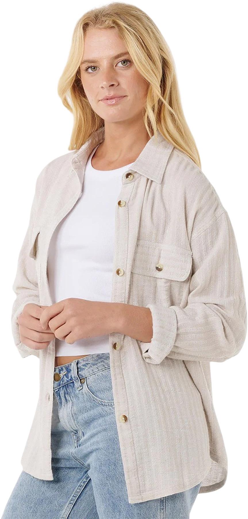 Product gallery image number 3 for product Manteau-chemise texturé Oceanic - Femme