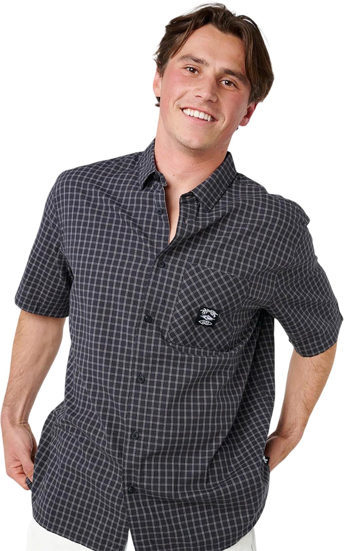 Product gallery image number 3 for product Chemise à manches courtes à carreaux Liquid Trips - Homme