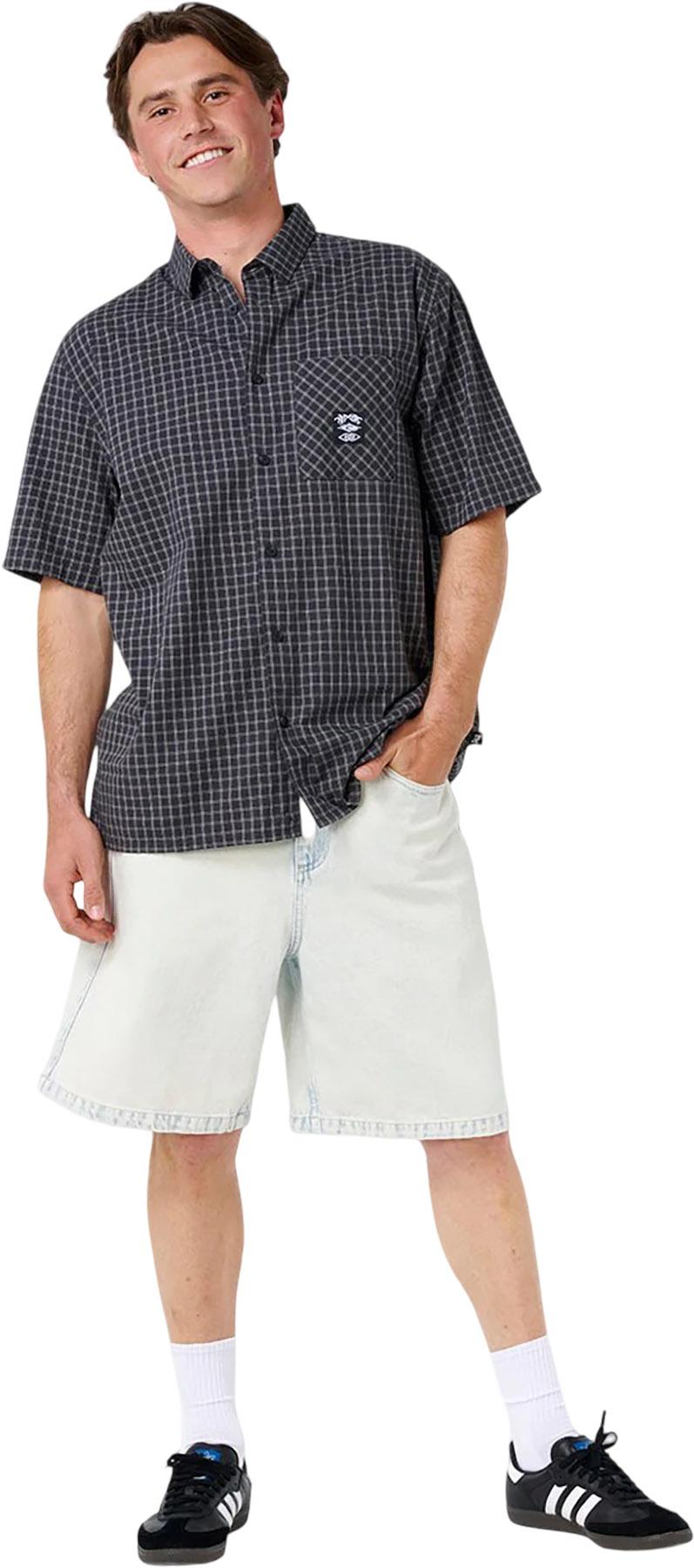 Product gallery image number 5 for product Chemise à manches courtes à carreaux Liquid Trips - Homme