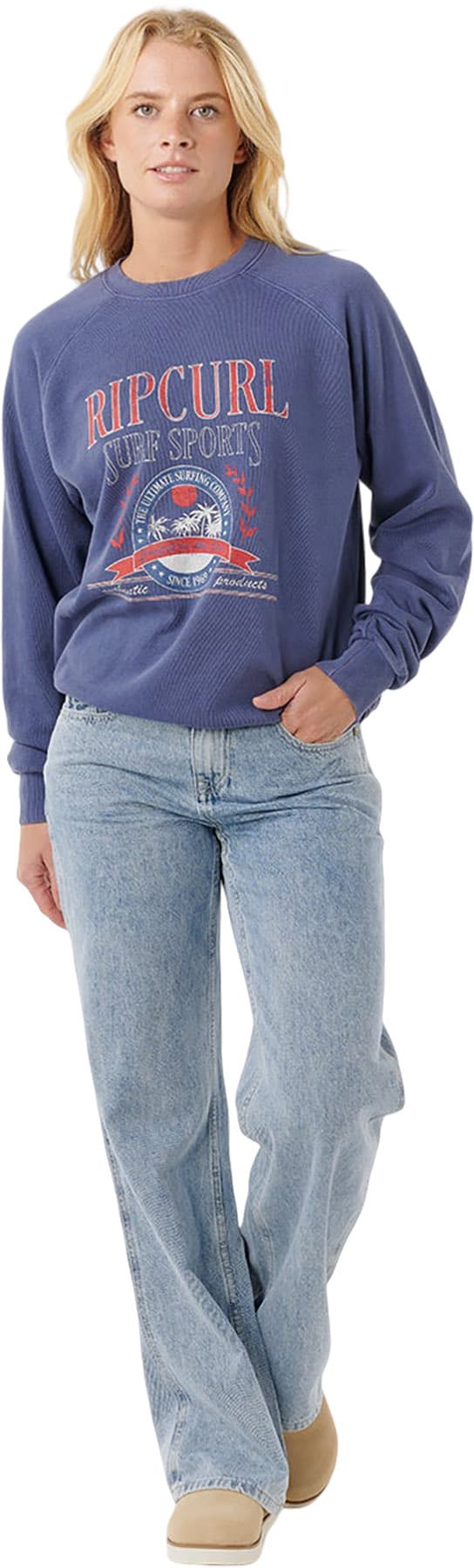 Product gallery image number 2 for product Chandail à col rond raglan décontractée Surf Dept. - Femme