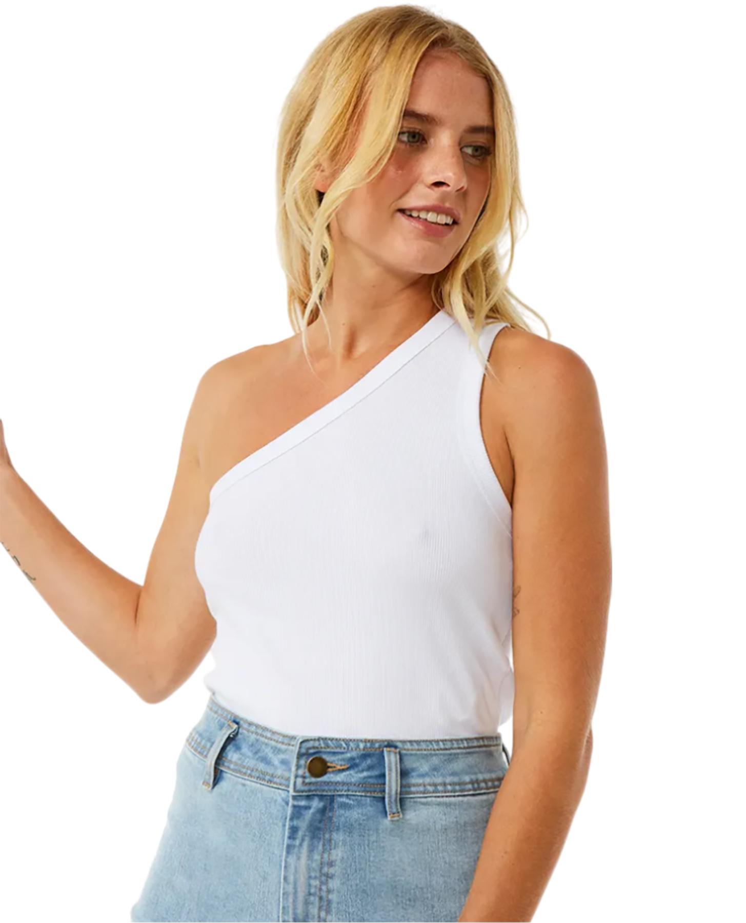 Product gallery image number 6 for product Asymmetrical Ribbed Tank - Women's