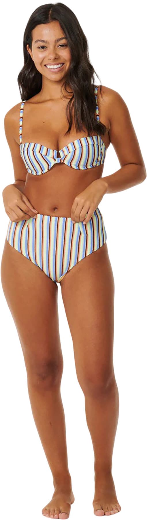 Product gallery image number 4 for product Tropics Stripe High Cheeky Bikini Bottom - Women's