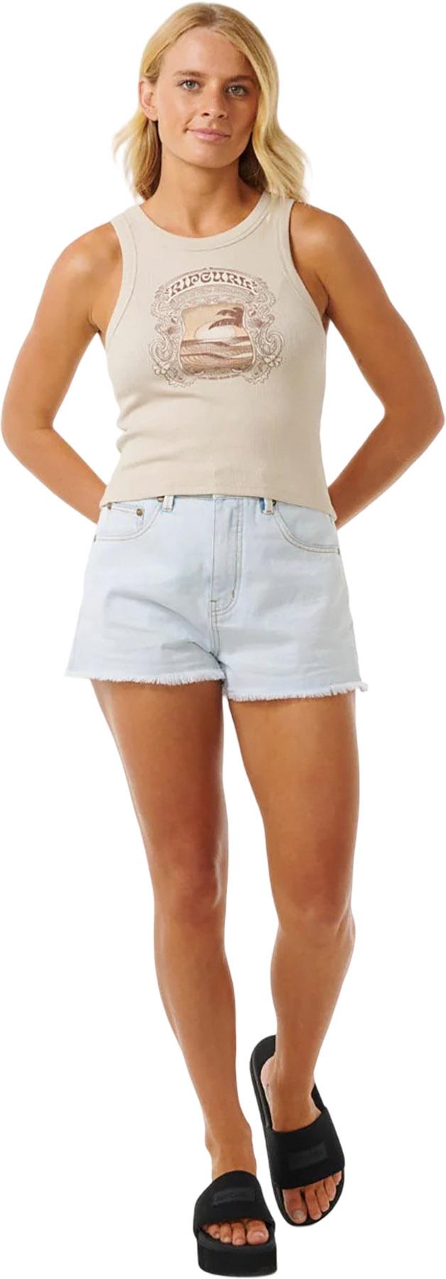 Product gallery image number 2 for product Sea Shells Rib Tank Top - Women's