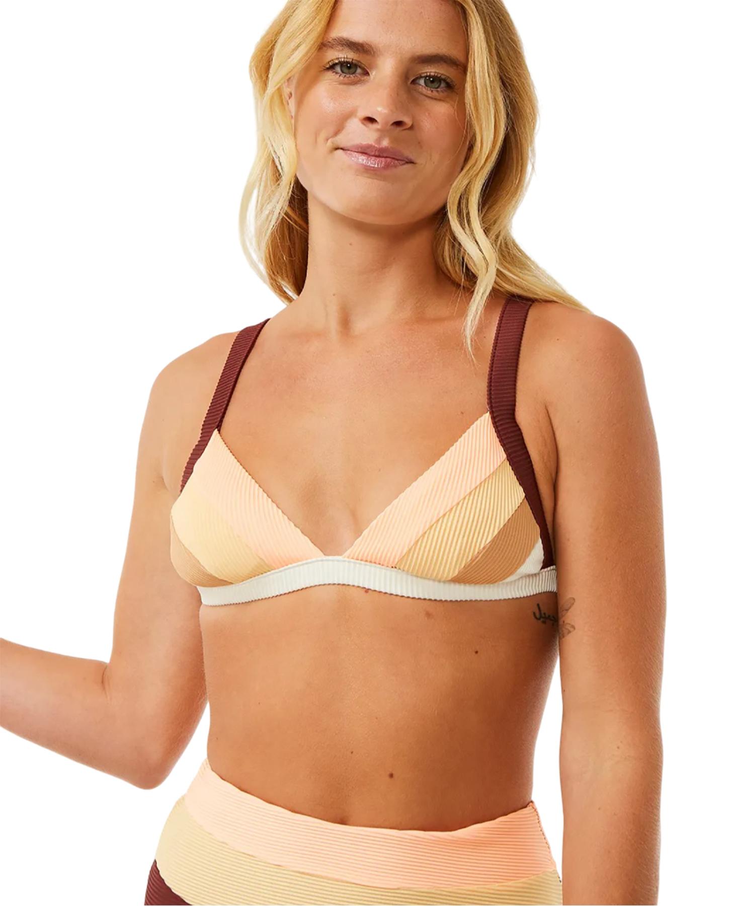 Product gallery image number 4 for product Block Party Spliced Fixed Triangle Bikini Top - Women's