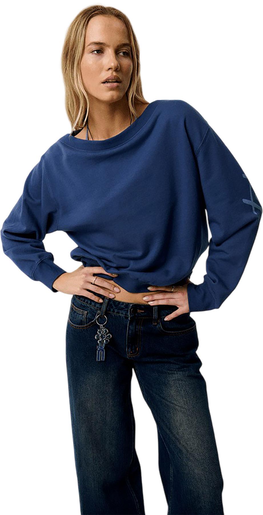 Image de produit pour Chandail en molleton à col rond Off Shoulder - Femme