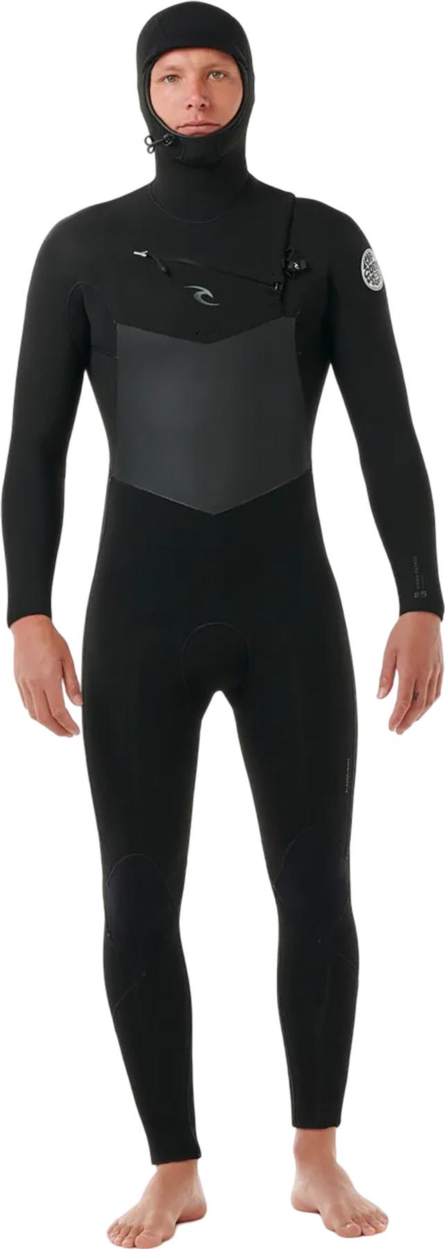 Product gallery image number 1 for product Dawn Patrol 5/4 Chest Zip Hooded Wetsuit - Men's