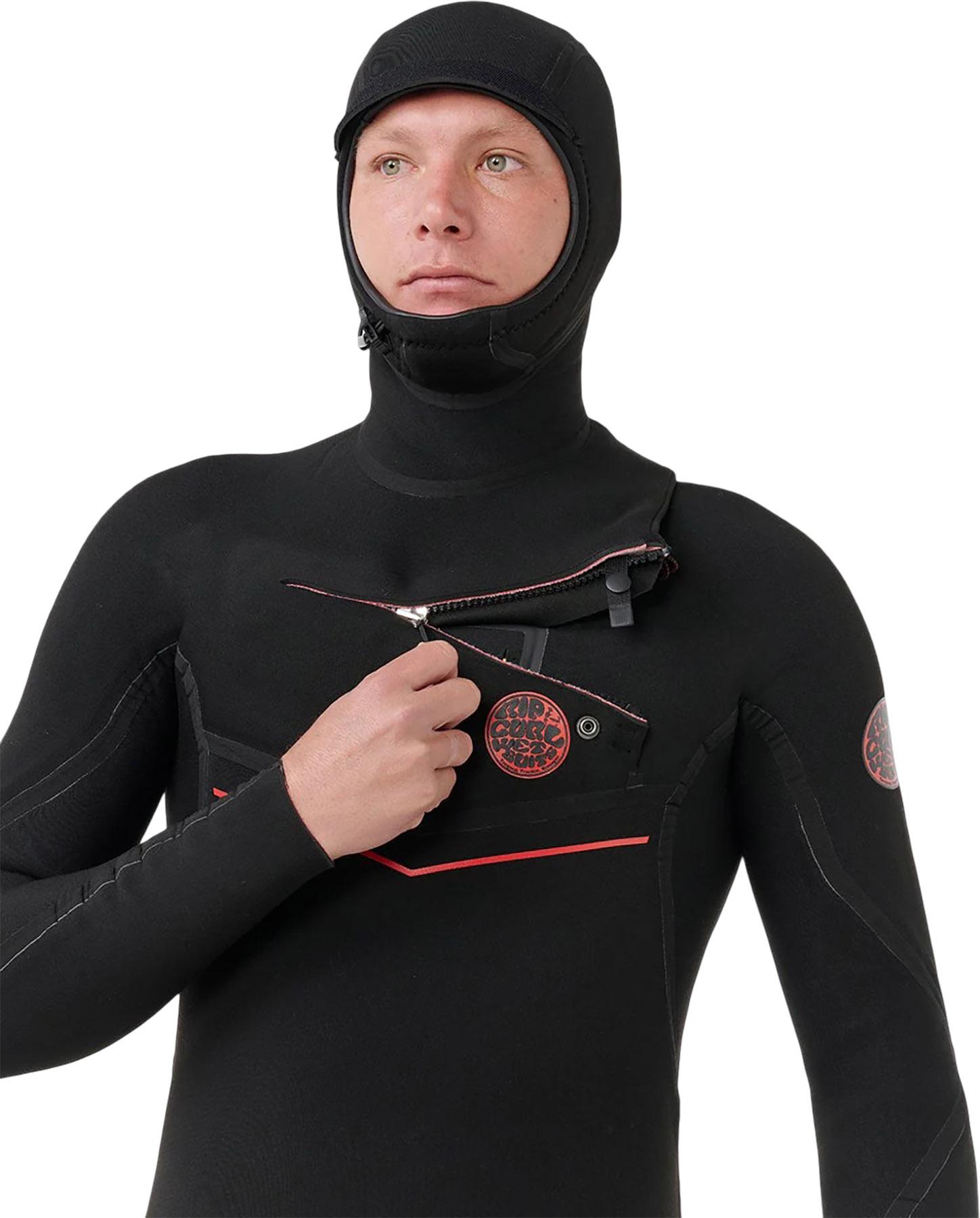 Product gallery image number 4 for product Combinaison intégrale en néoprène à capuchon avec zip poitrine FlashBomb Fusion 4/3 - Homme