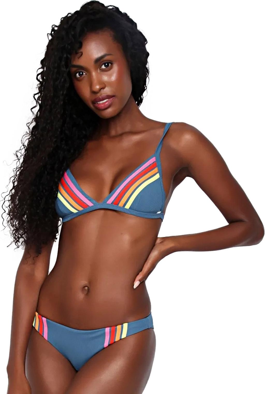 Product gallery image number 3 for product Wave Shapers Stripe Banded Tri Bikini Top - Women's