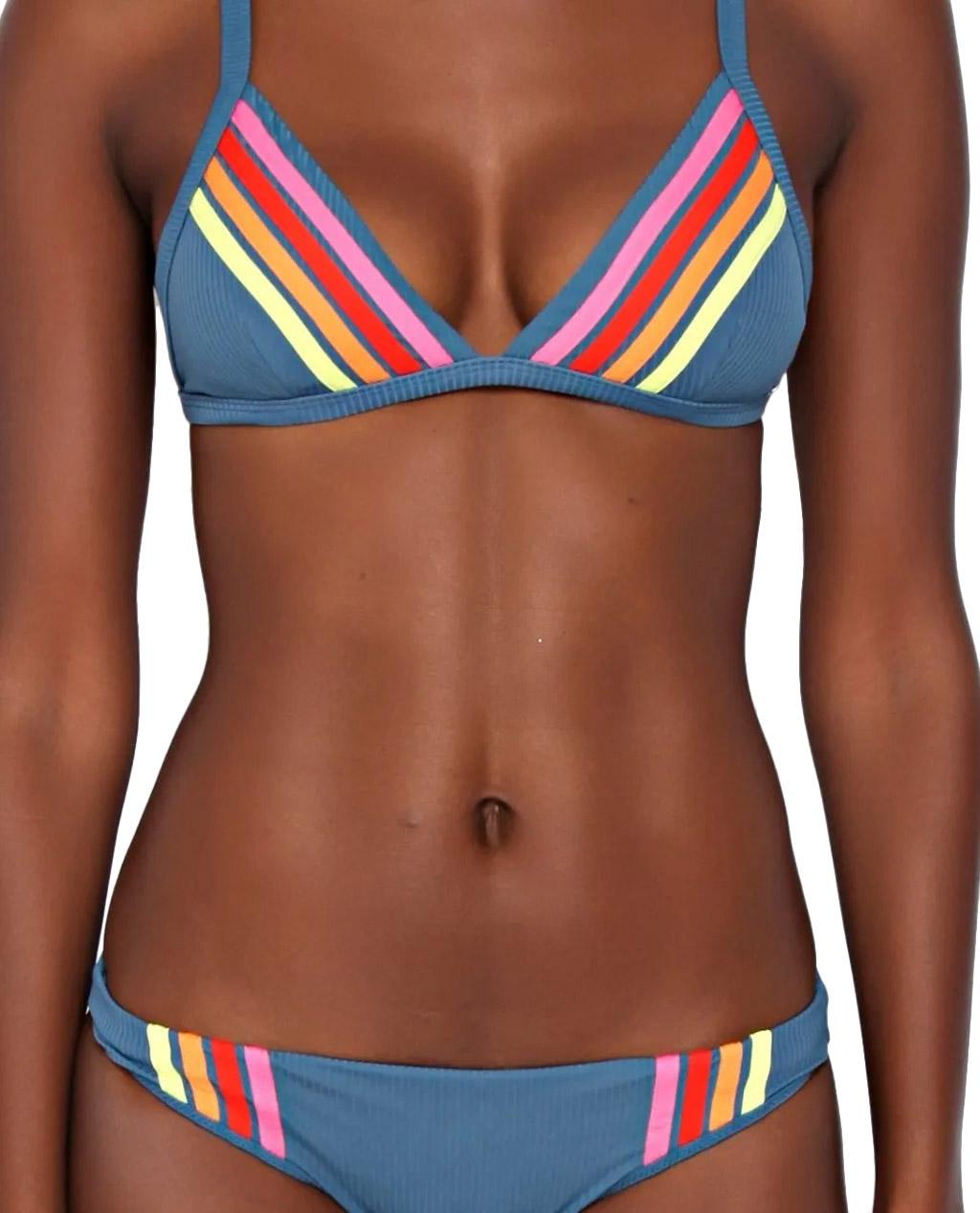 Product gallery image number 4 for product Wave Shapers Stripe Banded Tri Bikini Top - Women's