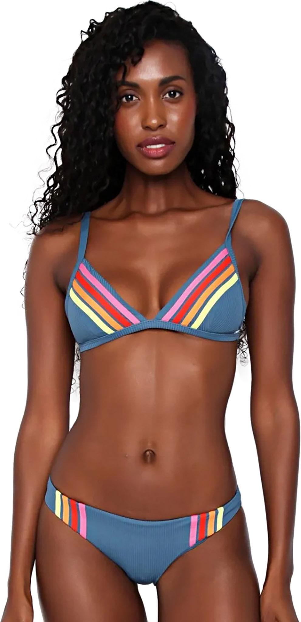 Product gallery image number 1 for product Wave Shapers Stripe Banded Tri Bikini Top - Women's