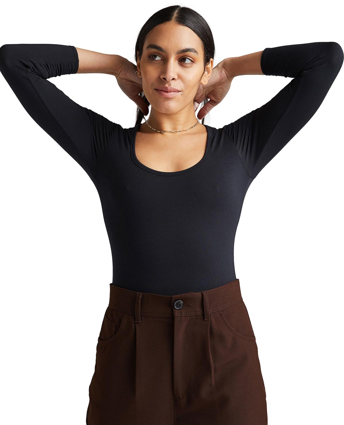 Product gallery image number 3 for product Soft Stretch Modal Scoop Neck Bodysuit- Women's