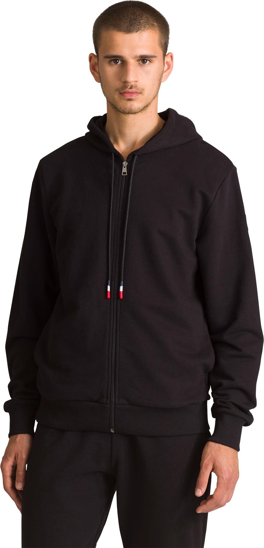 Image de produit pour Sweat à capuche en coton avec logo et fermeture éclair - Homme