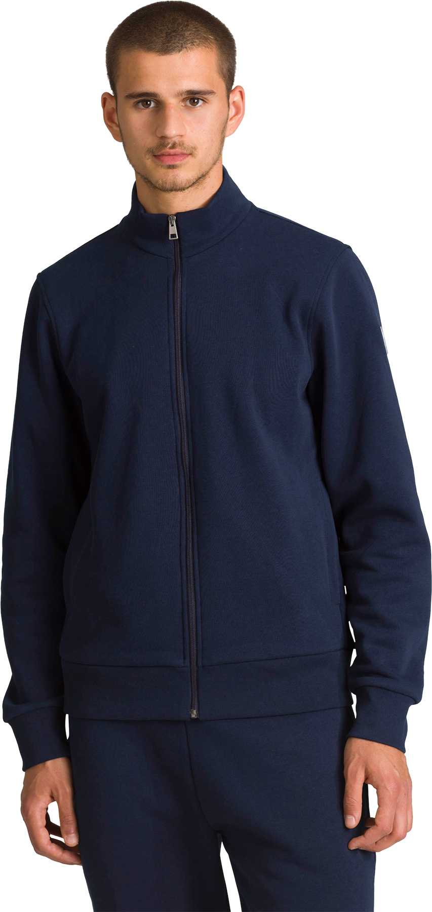 Image de produit pour Sweat-shirt en coton à fermeture éclair sur toute la longueur - Homme