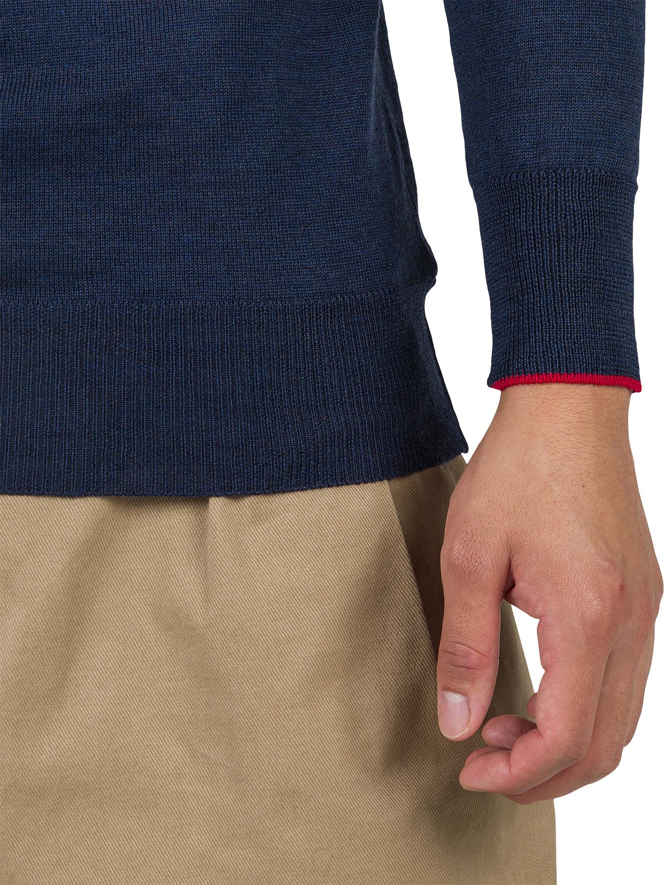 Product gallery image number 4 for product Stripe Half-Zip Knit Sweater - Men's