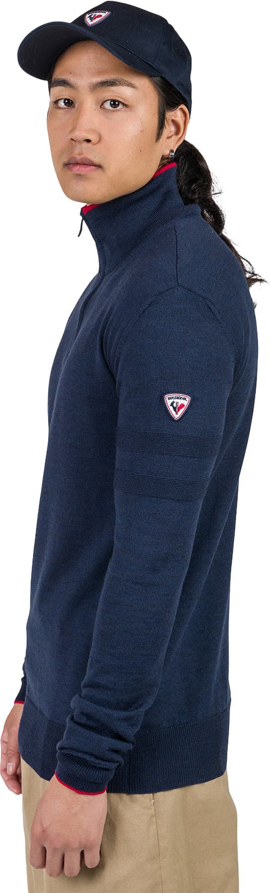 Product gallery image number 8 for product Stripe Half-Zip Knit Sweater - Men's