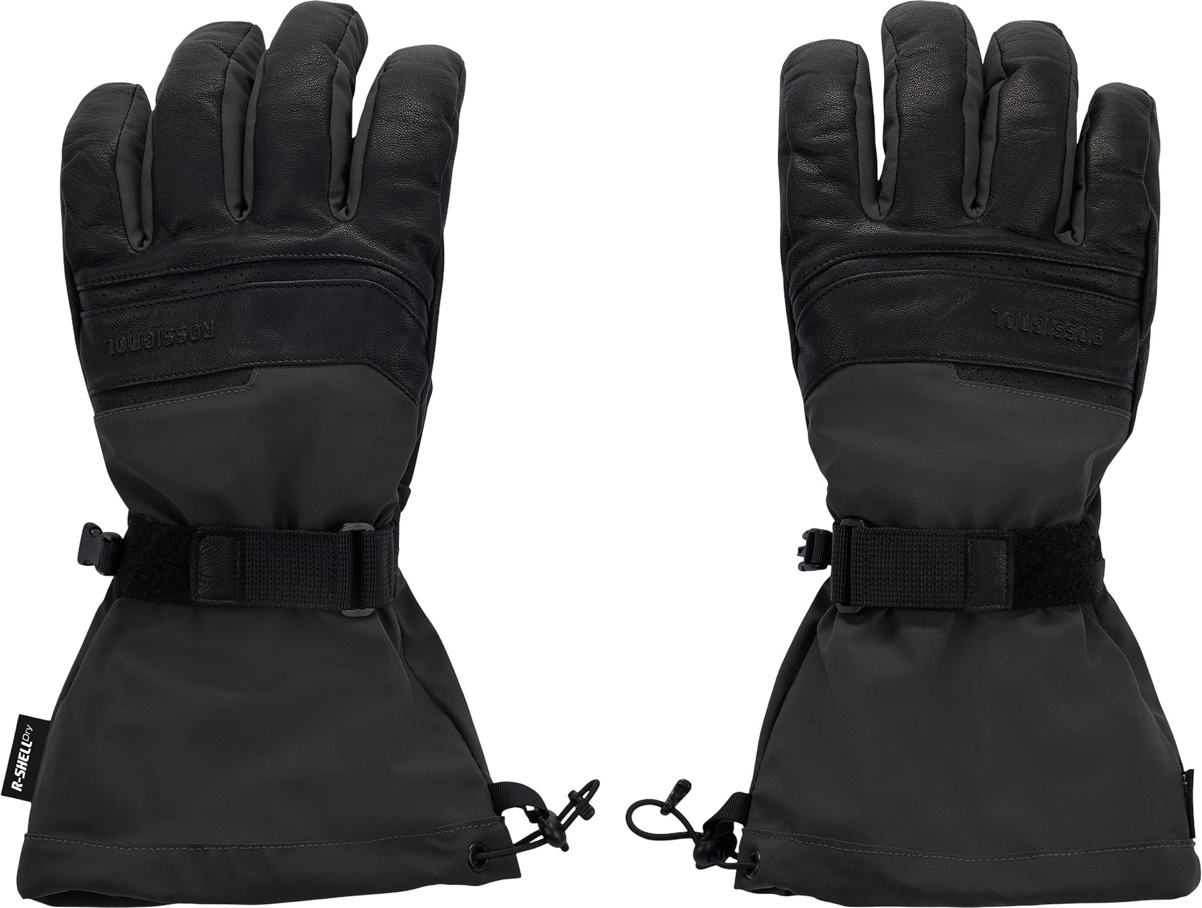 Product gallery image number 2 for product R-Shell Dry Leather Mix Ski Gloves - Men's