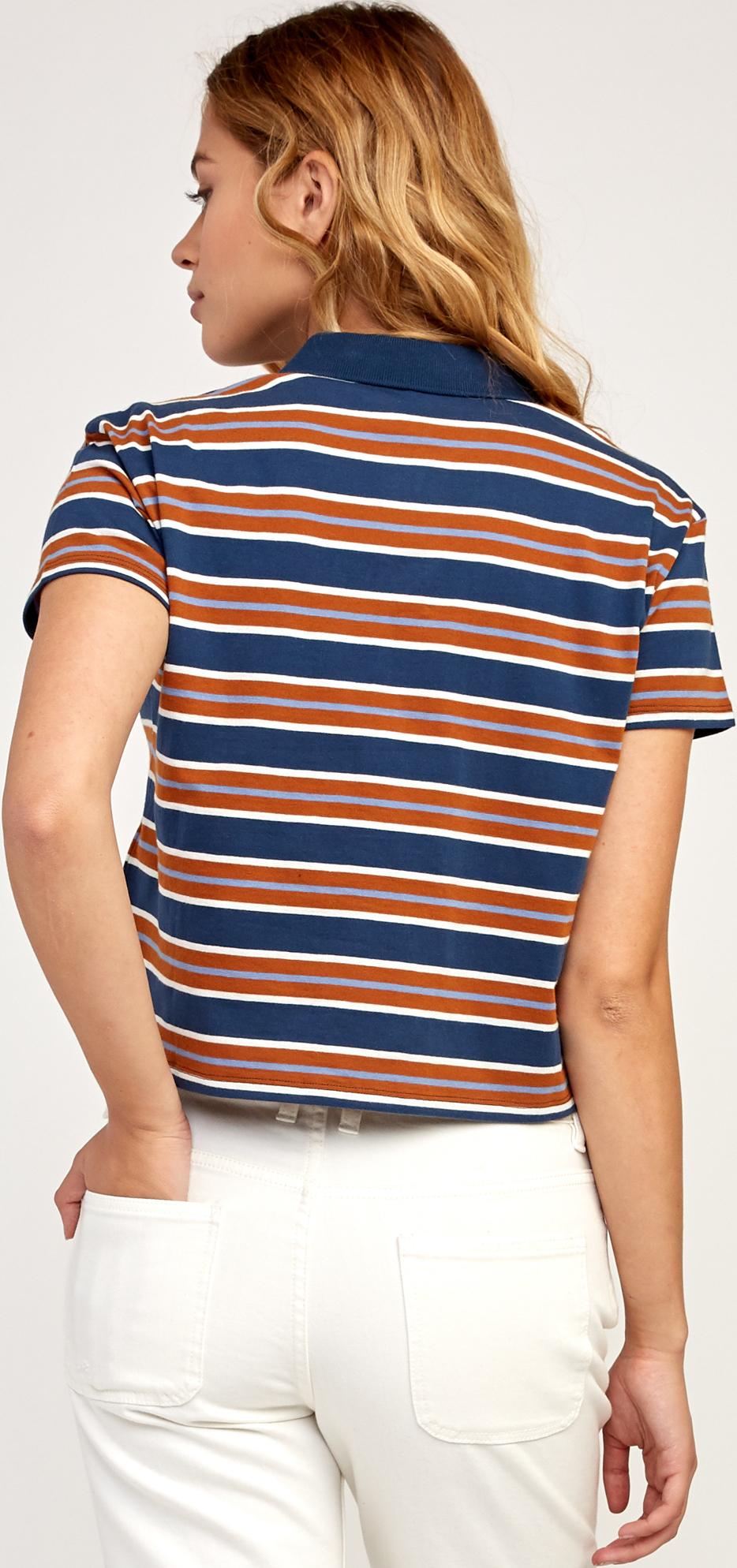 Product gallery image number 3 for product Polar Striped Knit Polo Shirt - Women's