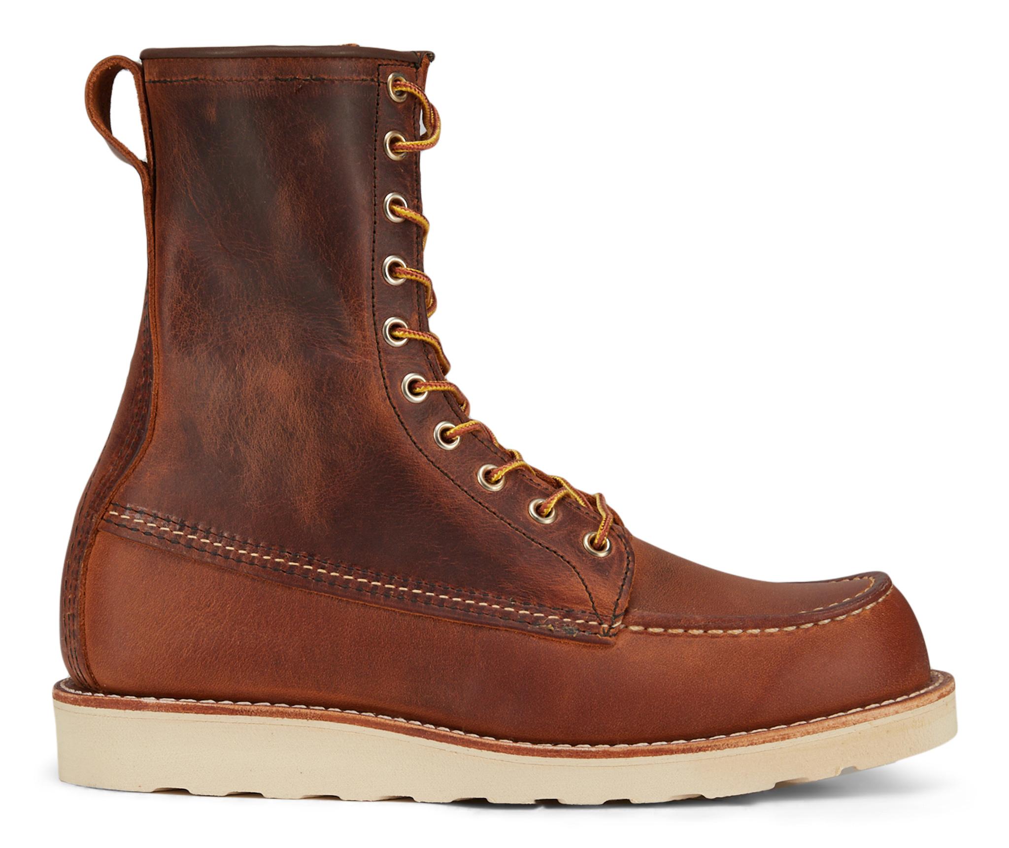 Product gallery image number 1 for product 8-inch Classic Copper Rough and Tough Leather Moc - Men's