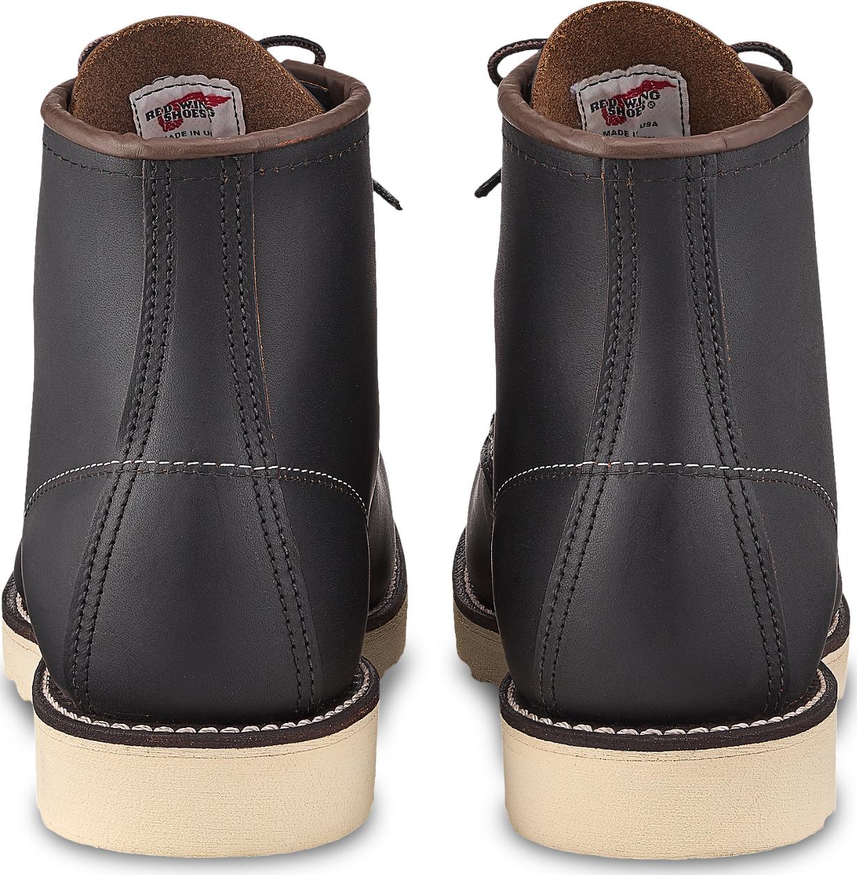 Product gallery image number 2 for product 6" Classic Moc Toe Black Prairie Shoes - Men's