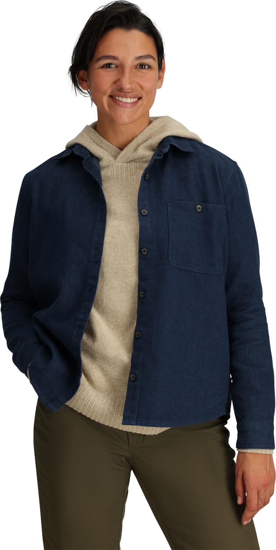 Numéro de l'image de la galerie de produits 4 pour le produit Manteau-chemise à manches longues en chanvre Clouds Rest - Femme