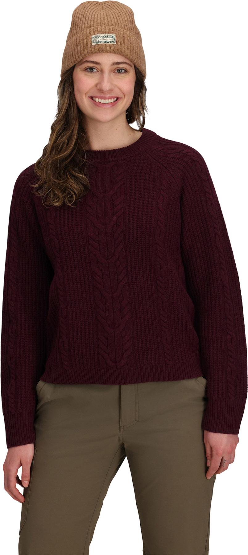 Image de produit pour Chandail à col rond en tricot torsadé Rockcraft - Femme 